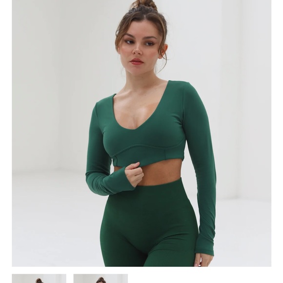 Lazuli label crop top in green - Picture 4 of 16